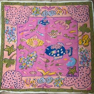 Ken Done Vintage Cotton Scarf Great Barrier Reef